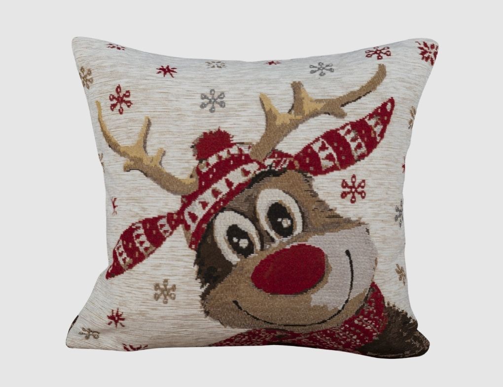 Kissenhülle Rentier Beige