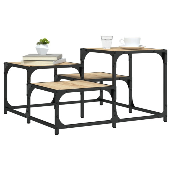 Stolik Kawowy Ława Stół Dąb Sonoma 68x68x40 Do Salonu Do Pokoju