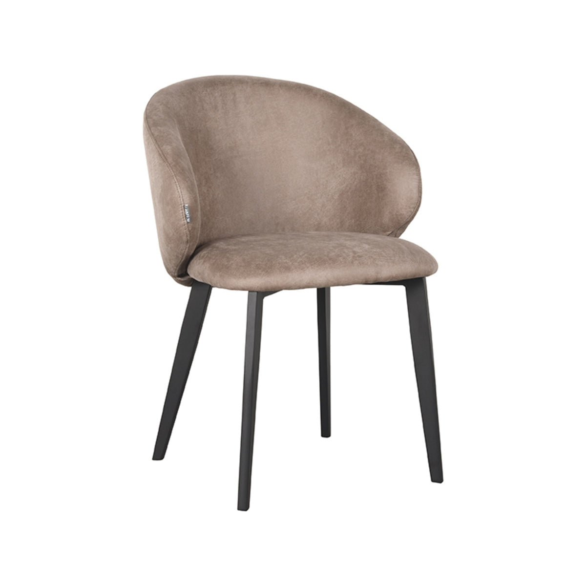 LABEL51 Eetkamerstoel Logan - Taupe - Zithoogte 46cm - Set van 2