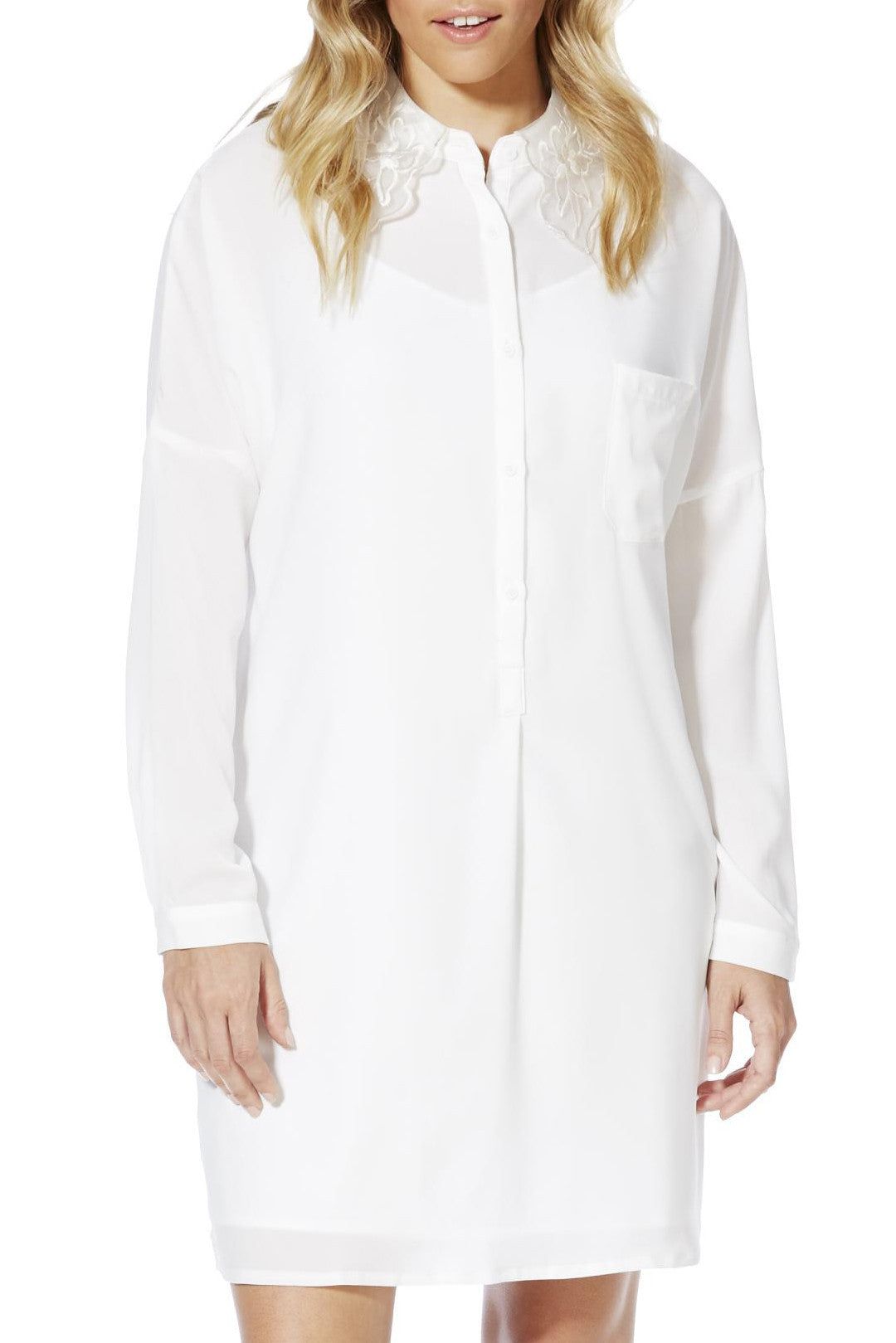 Cutie London Detailed Collared Shift Dress