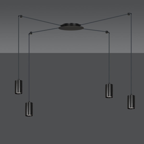 Lampa Wisząca Traker 4 Bl/Black