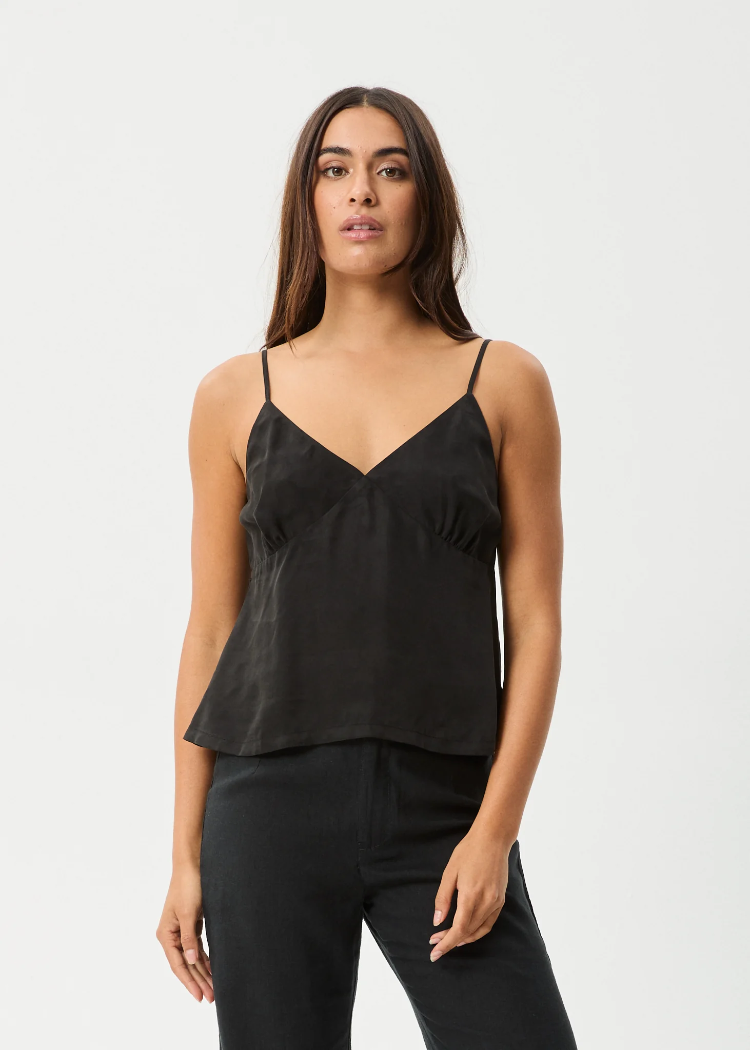 AFENDS Womens Gemma - Cupro Cami Top - Black