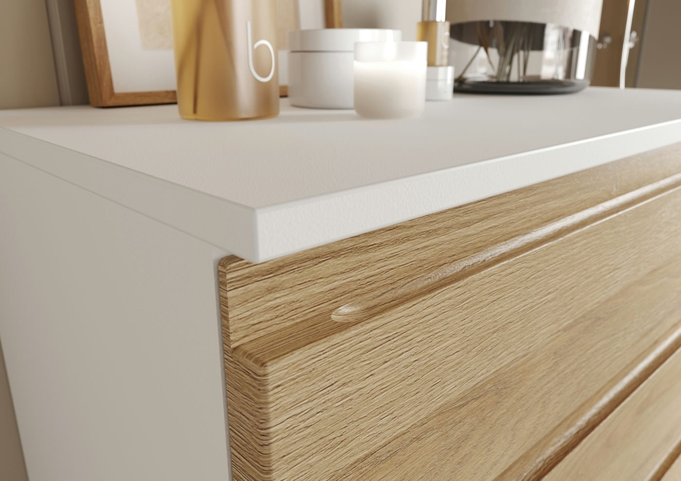 Germania Torrance Badkamerkast Laag Wit   Eiken