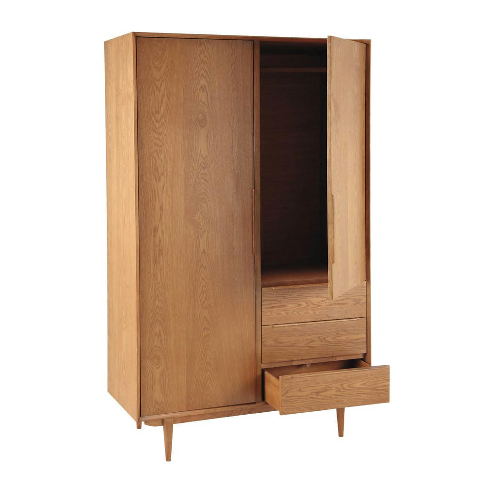 Portobello - Armoire vintage 2 portes 3 tiroirs