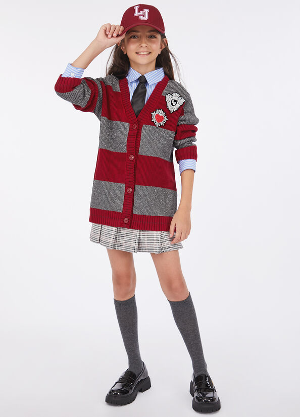 Cardigan lurex&reg; a righe