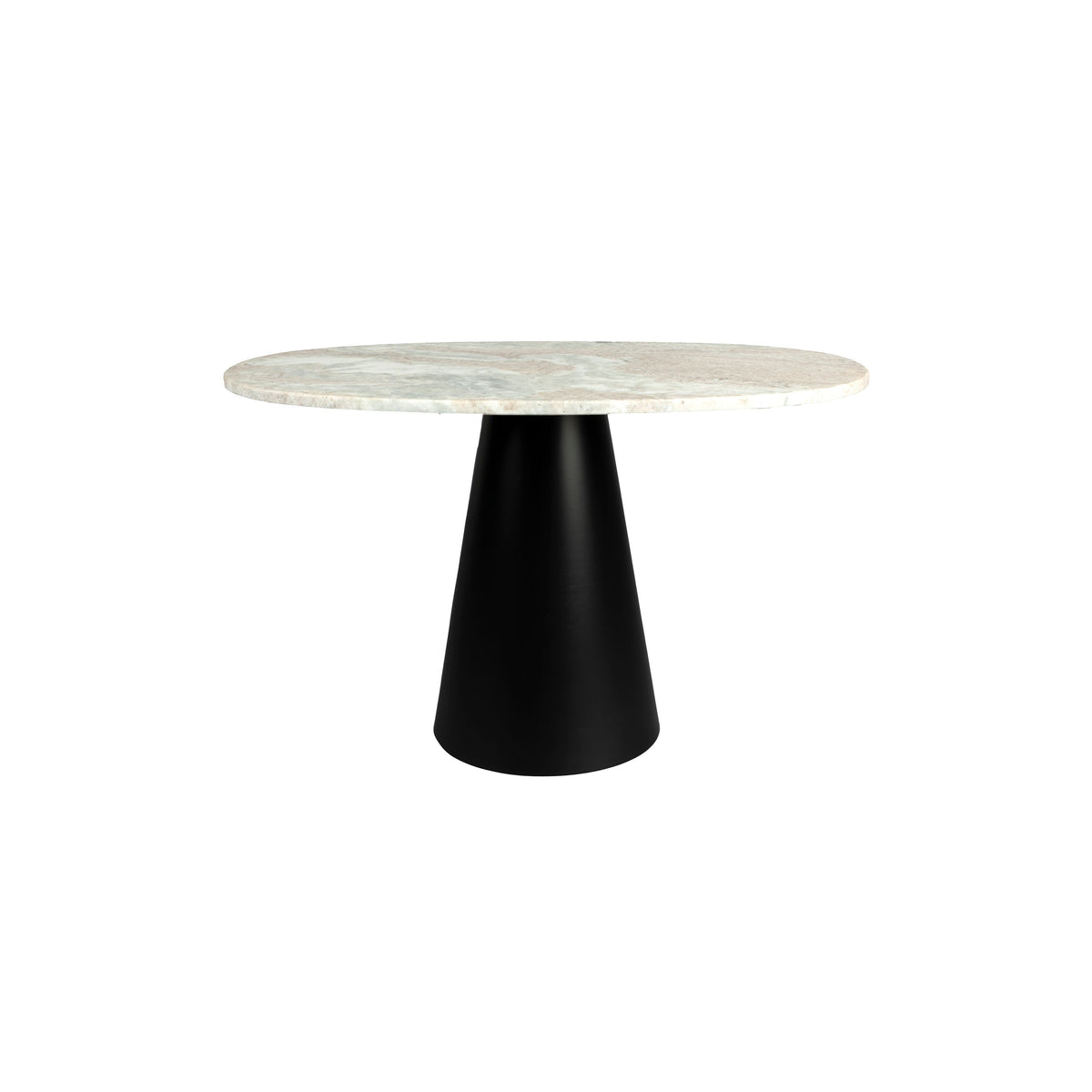 Dutchbone Jared Salontafel Ovaal Marmer Grijs/ Zwart