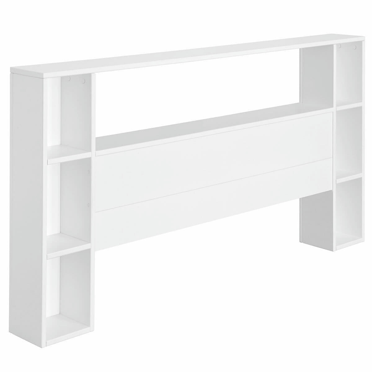 ZAO - Tête de lit avec rangements 140 cm bois massif blanc