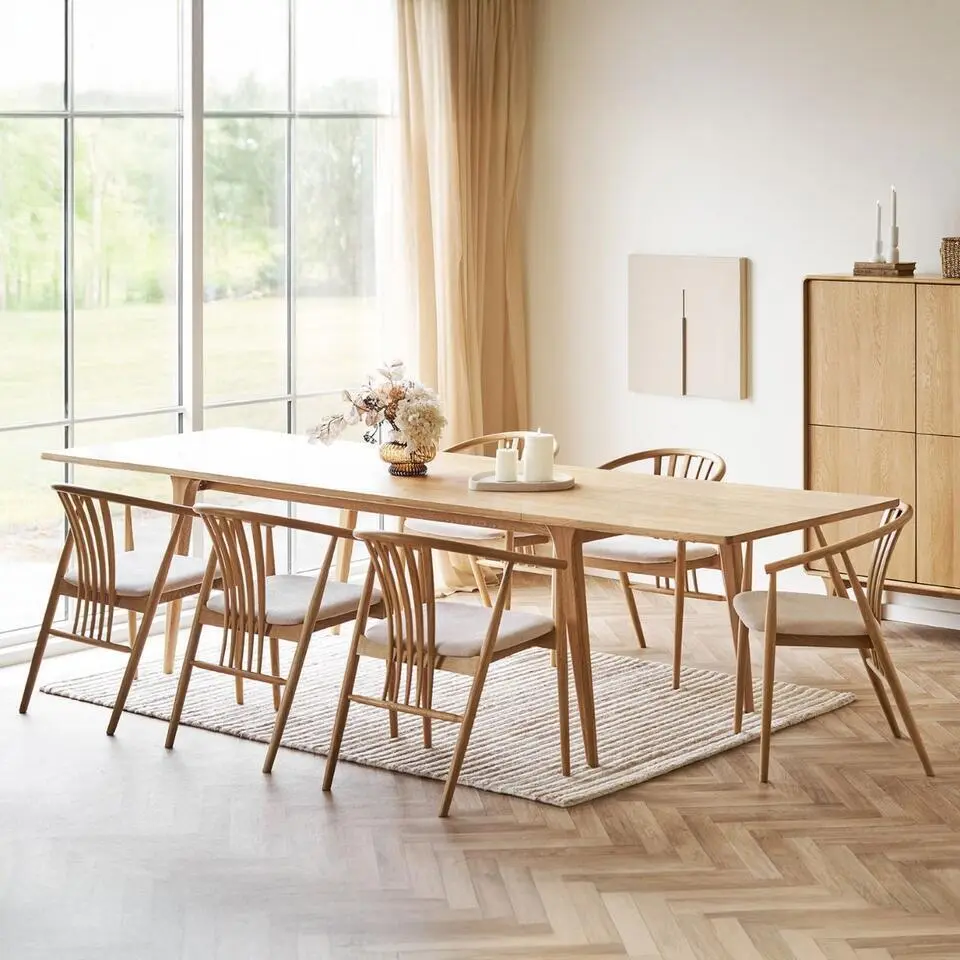 Eettafel Rechthoek - Naturel Verlengbaar - 340cm - Darwin