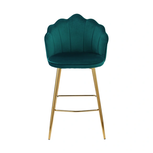 Barhocker, Höhe: 100 cm, grün/goldfarben, 2 stk