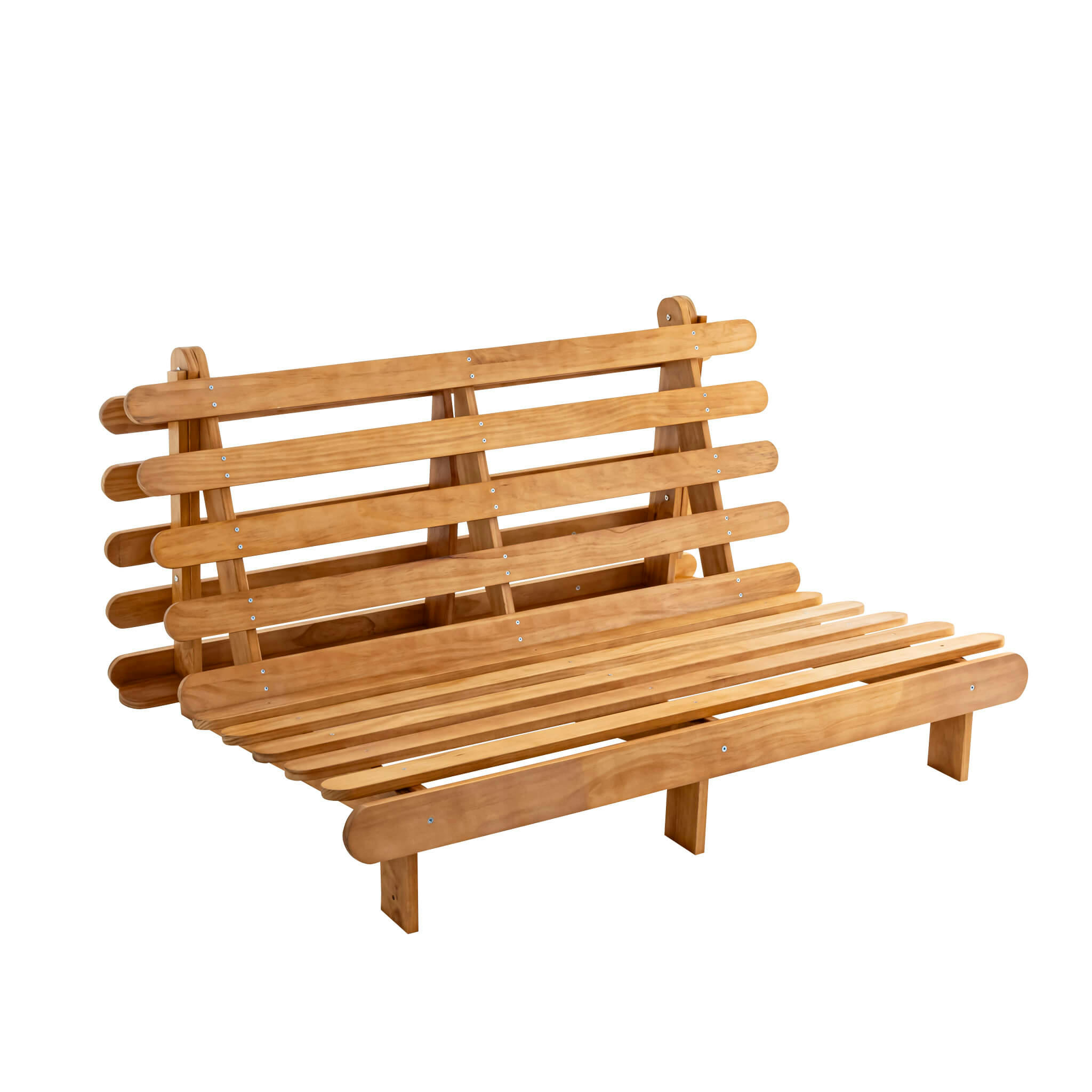 - Structure futon en bois massif naturel 140x200 cm