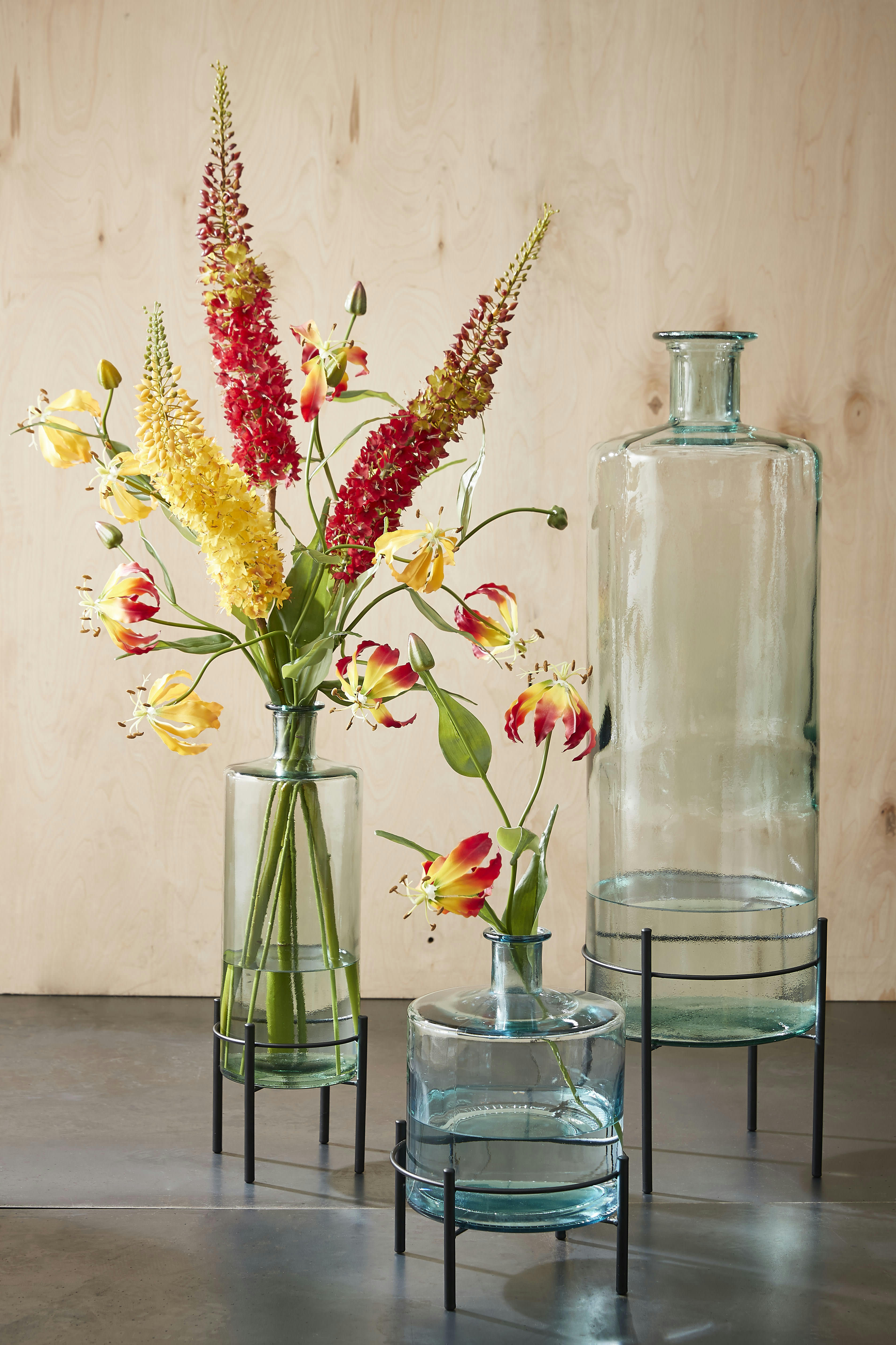 GUAN - Vase bouteille en verre recyclé H75