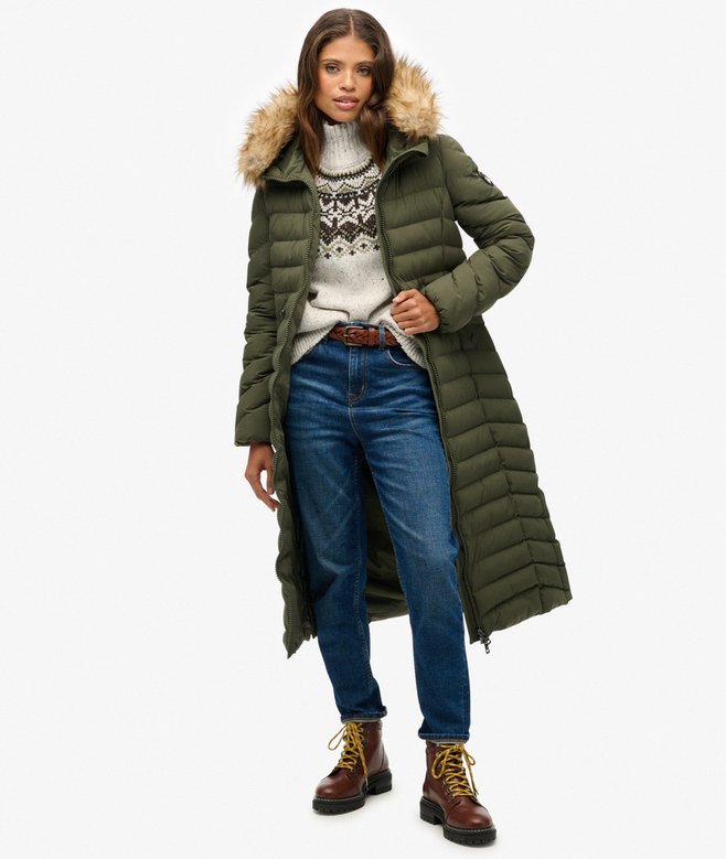 Fuji Faux Fur Hooded Longline
