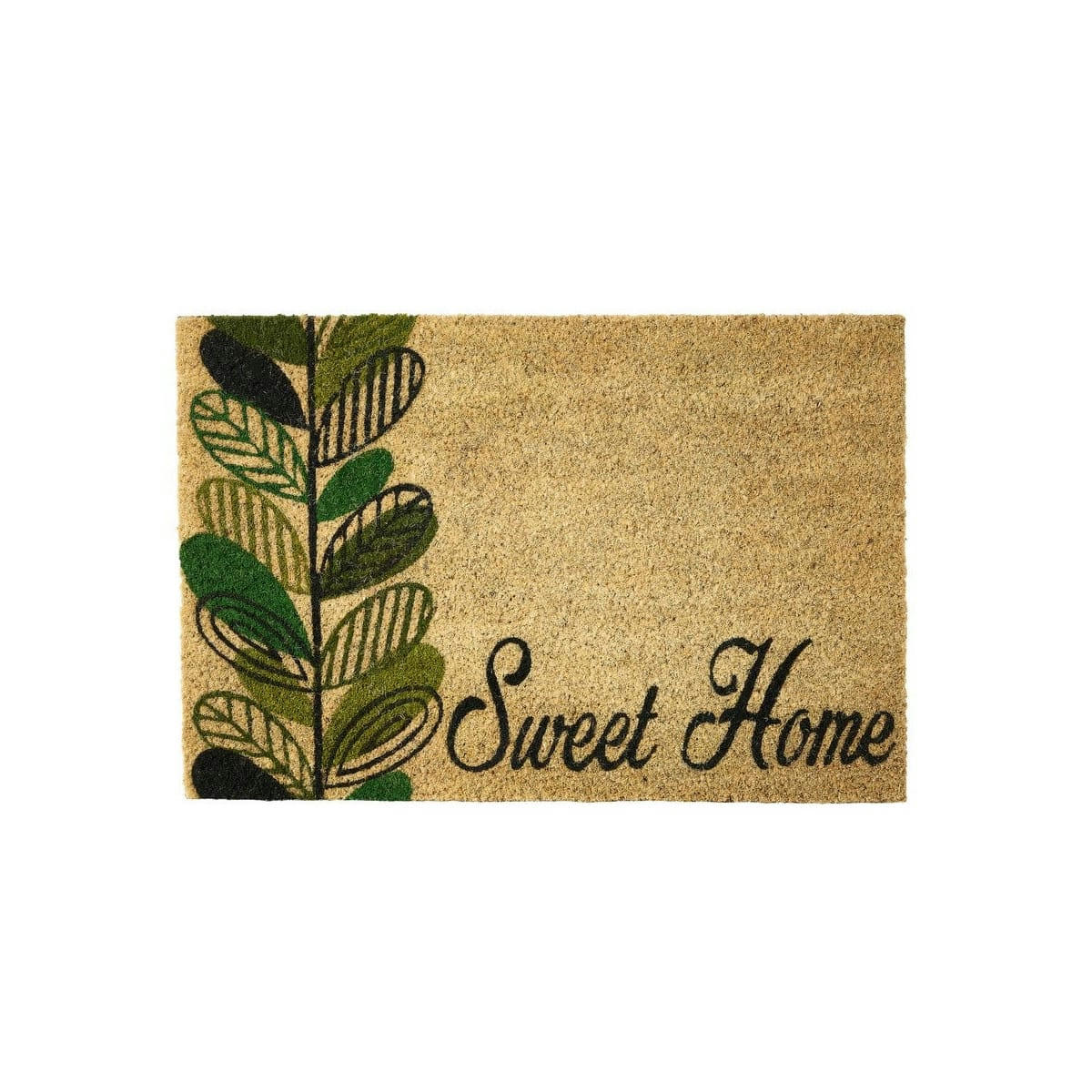 - Paillasson coco plante verte sweet home 60x40x1,5cm
