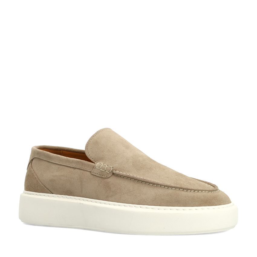 Manfield Beige suède loafers