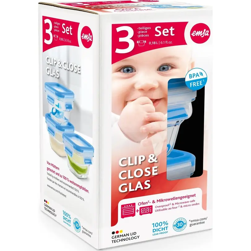 Behälter 3er-Set Clip & Close Eco