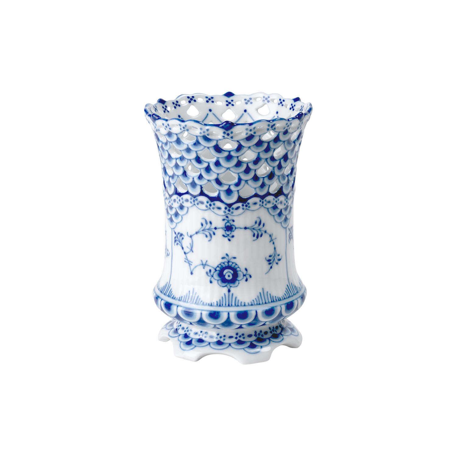 Musselmalet Helblonde vase 11 cm