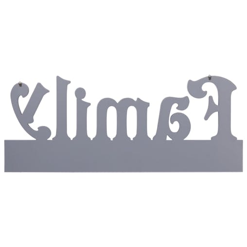 NNEVL Wall Mounted Coat Rack FAMILY Grey 74x29.5 cm