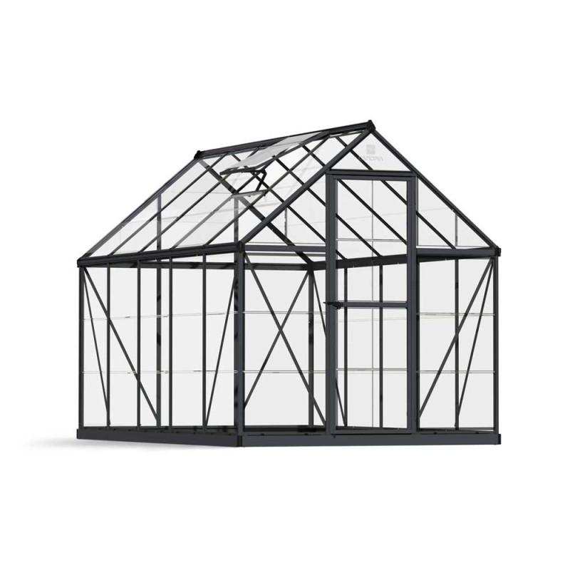 Serre en polycarbonate Harmony grise 5,4 m² CANOPIA