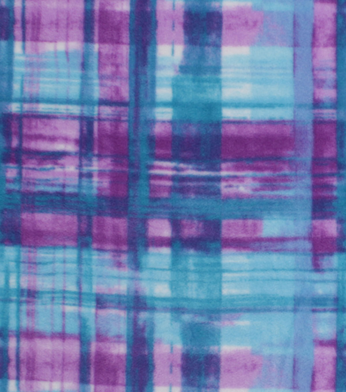Watercolor Plaid Blender Anti-Pill Plush Fleece Fabric