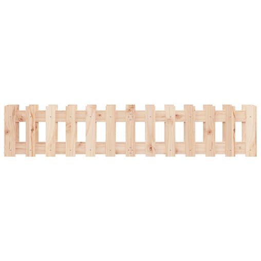 NNEVL Garden Raised Bed with Fence Design 150x30x30 cm Solid Wood Pine