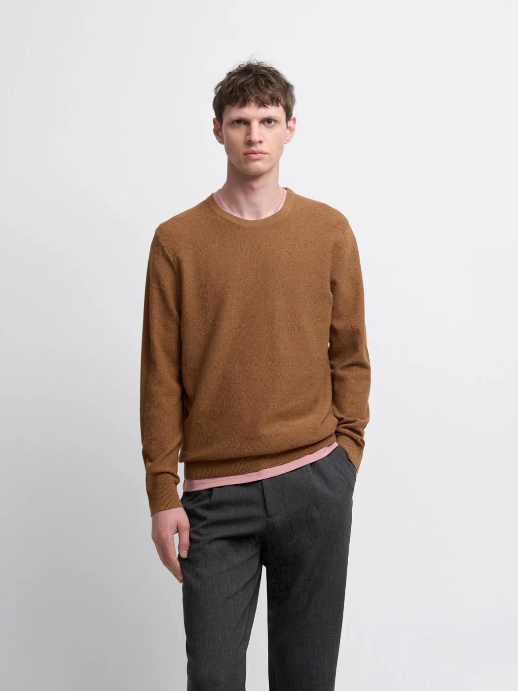 Pull col rond en coton bio