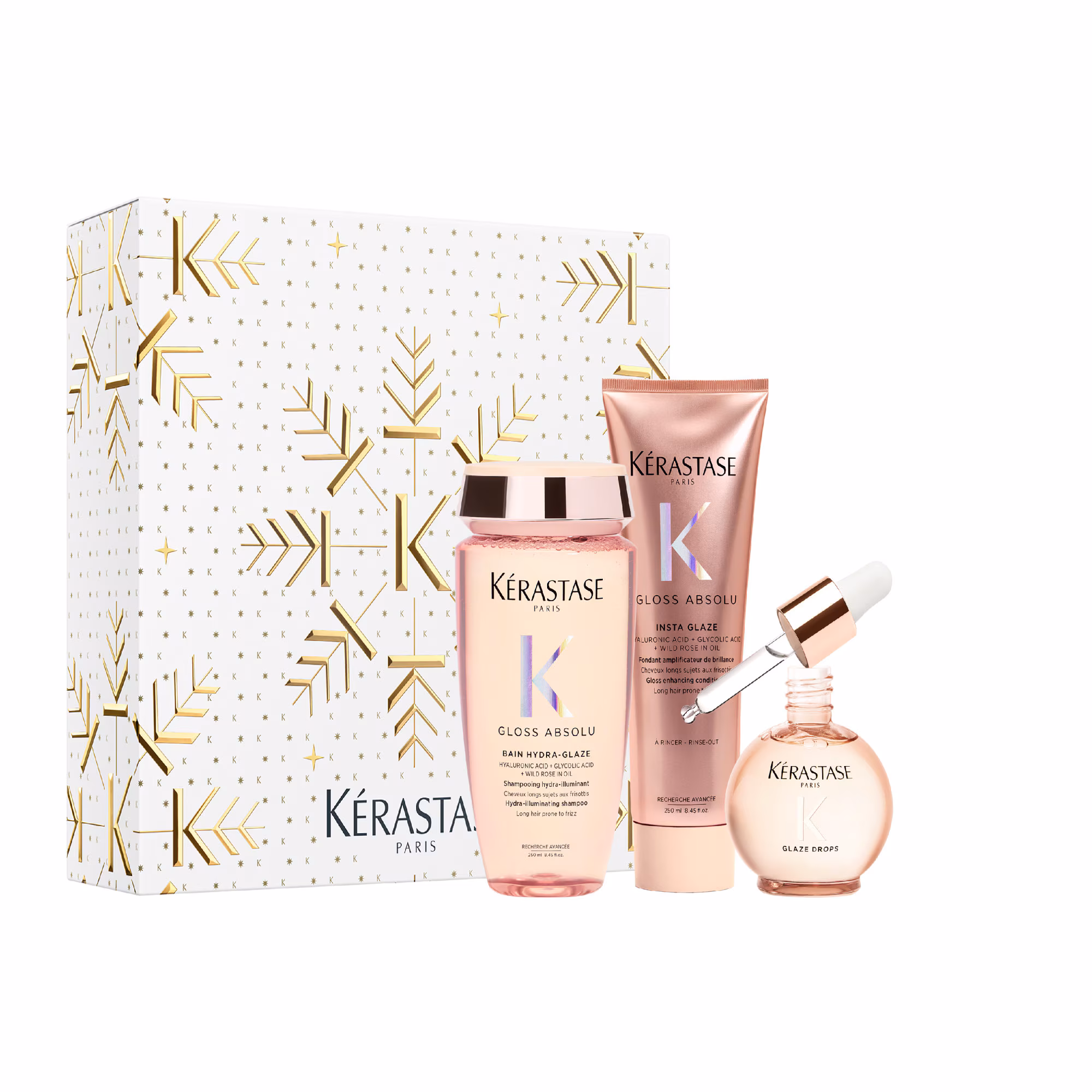 GLOSS ABSOLUCoffret - bain hydra-glazing + fondant insta glaze + huile glaze drops