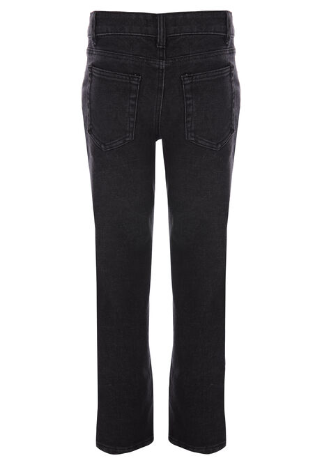 Older Boys Black Straight Leg Jeans
