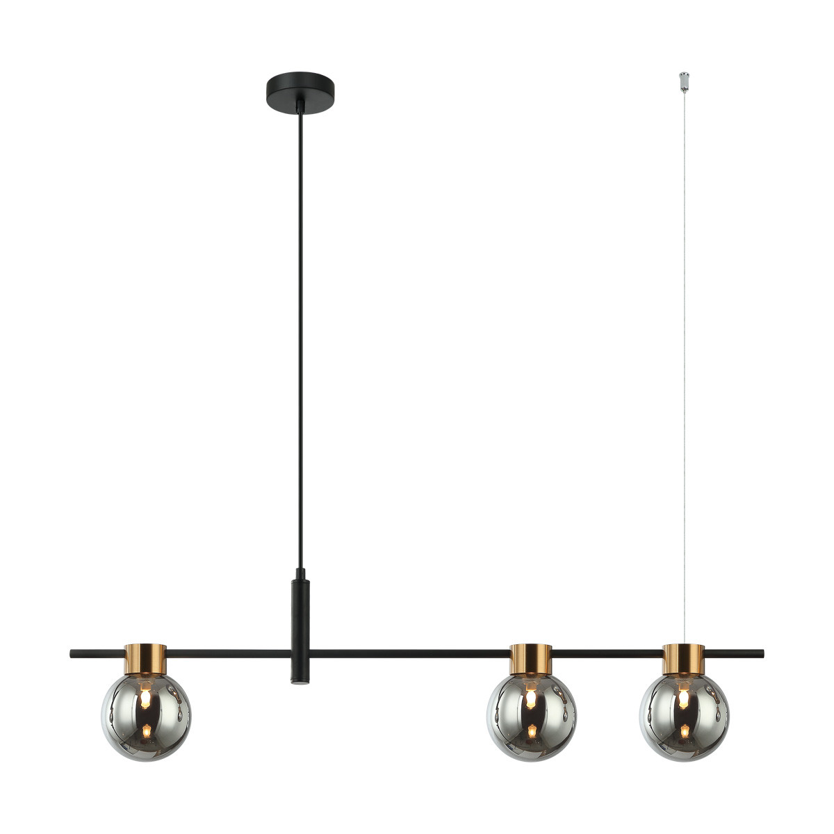 Lampa wisząca Bletter dymione kule czarna 3xG9x25W IP20 Italux