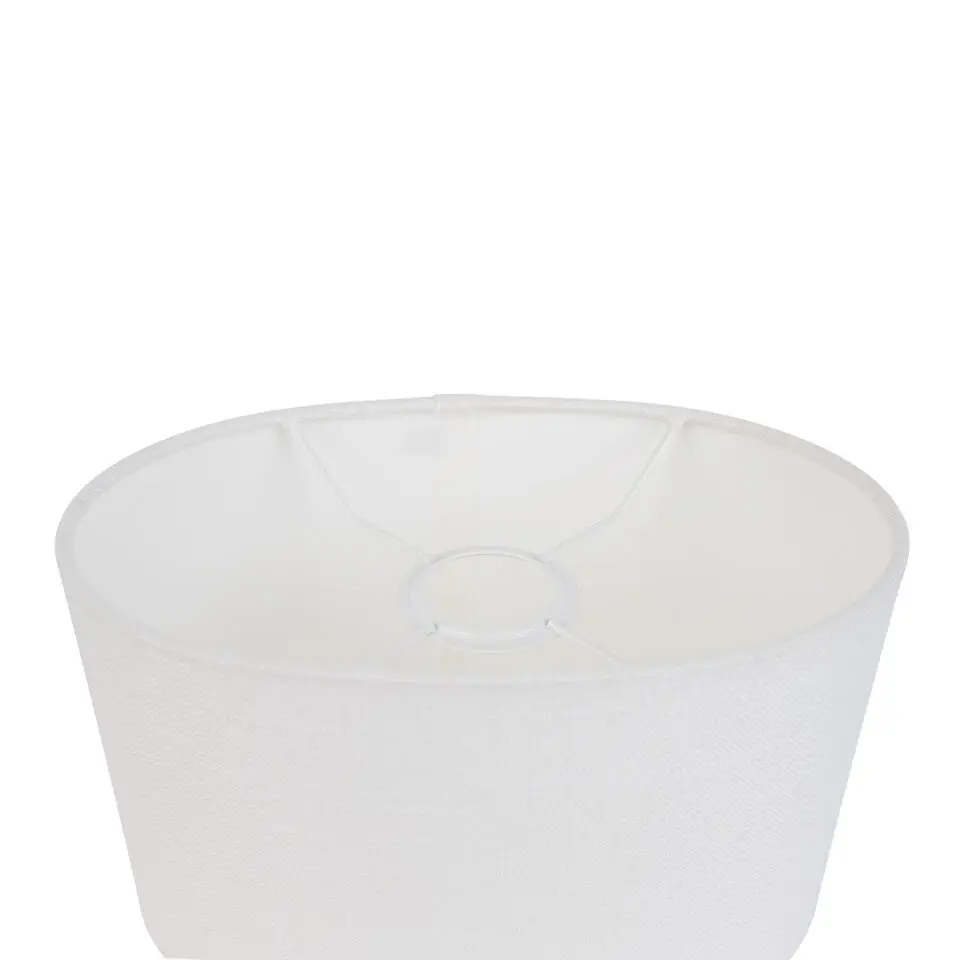 Qazqa ovaal extra schuin linnen wit