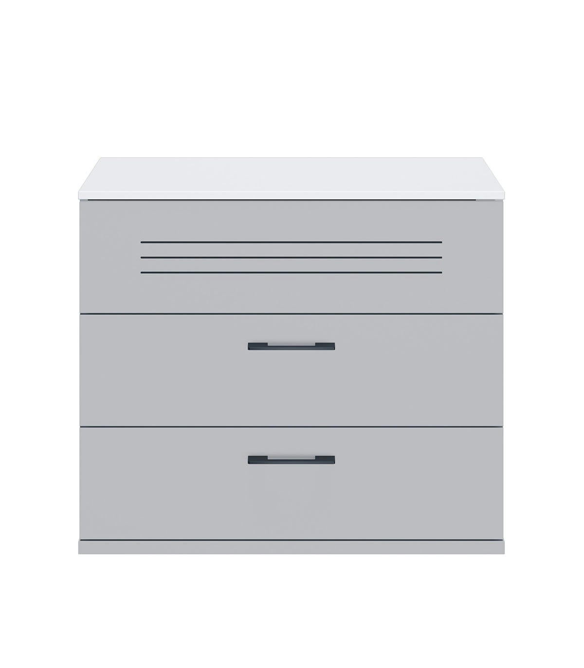 UGO - Commode 3 tiroirs blanche Enfant - 85 x H73 cm