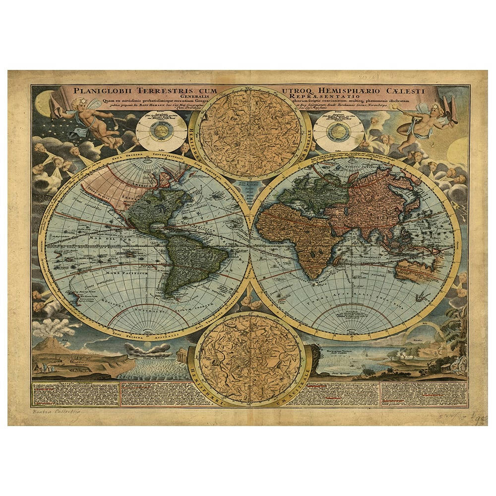 - Tableau - Cartographie ancienne Carte No. 62 80x100cm