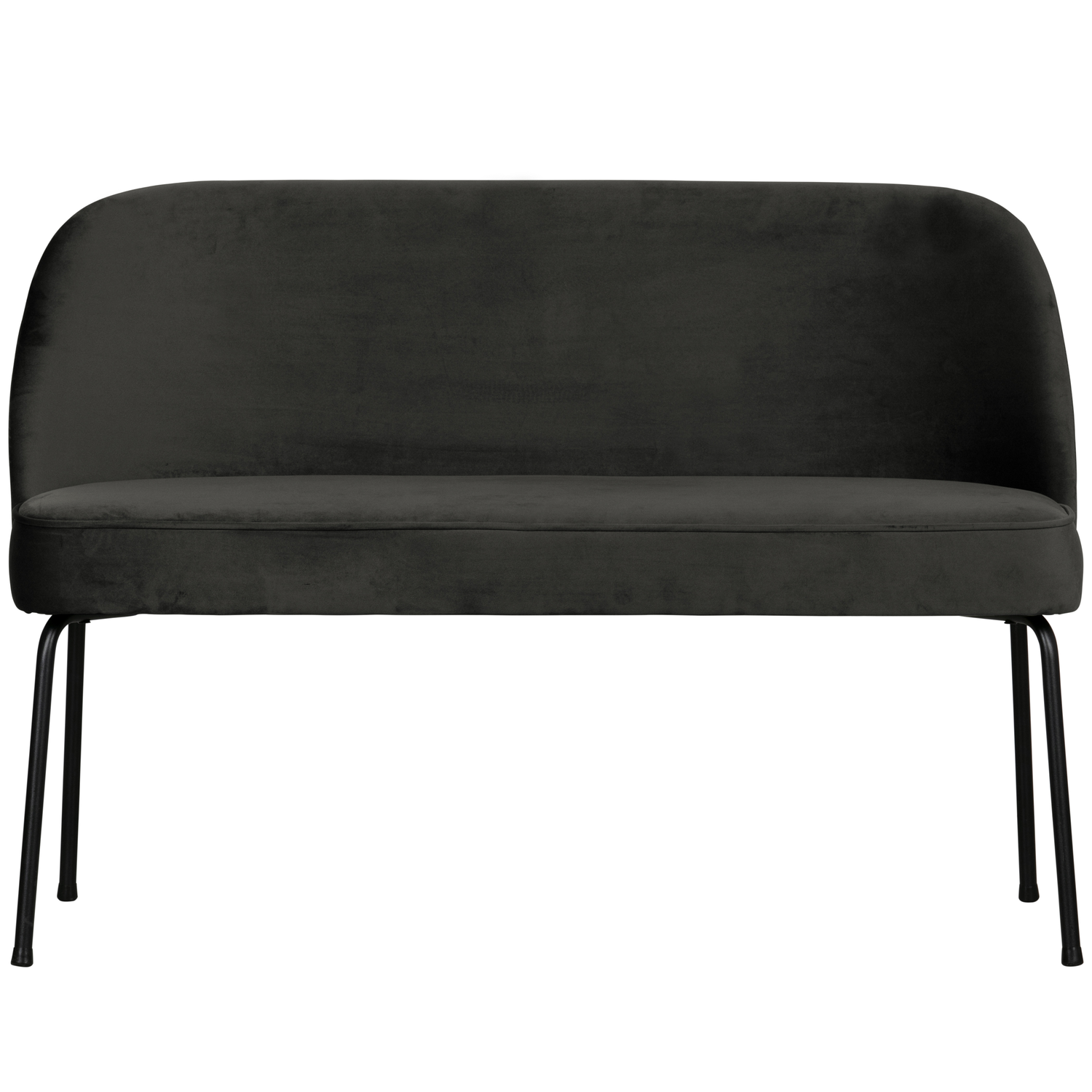 WOOOD eetbank Vogue- Velvet - Zwart - 82,5x120x59