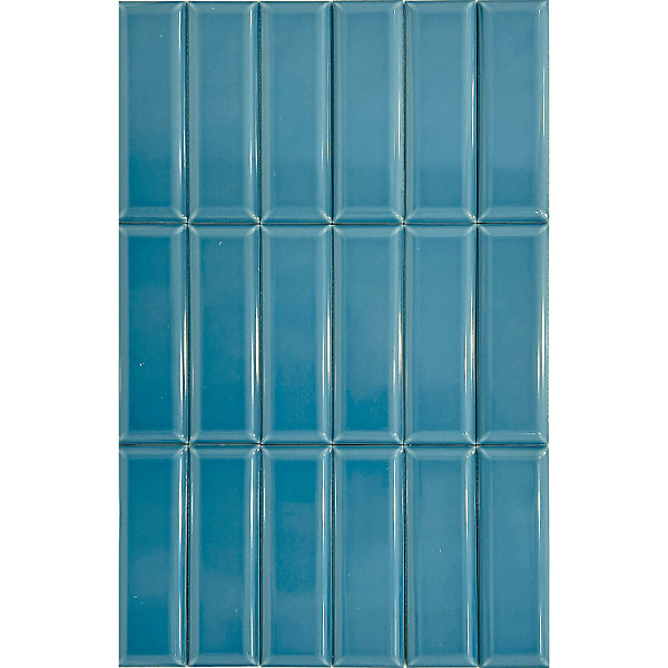 Mini Brick Ikon Pillow Blue Série Revêtement Porcelaine Premium 5x15cm