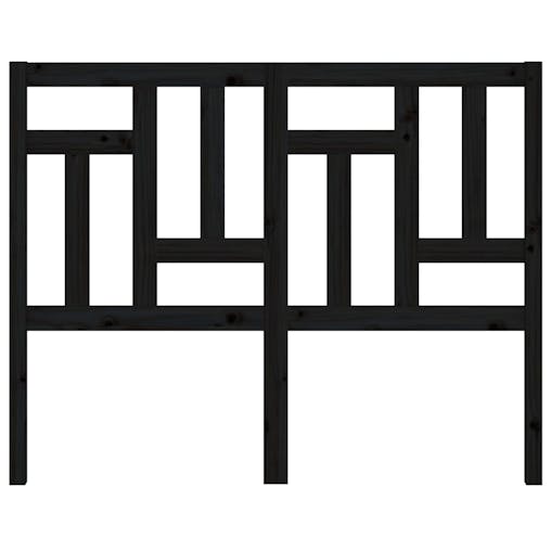 NNEVL Bed Headboard Black 140.5x4x100 cm Solid Wood Pine