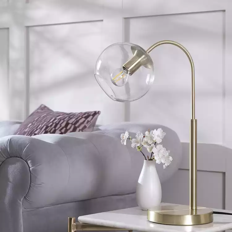 Habitat Coleman Metal Table Lamp - Brass