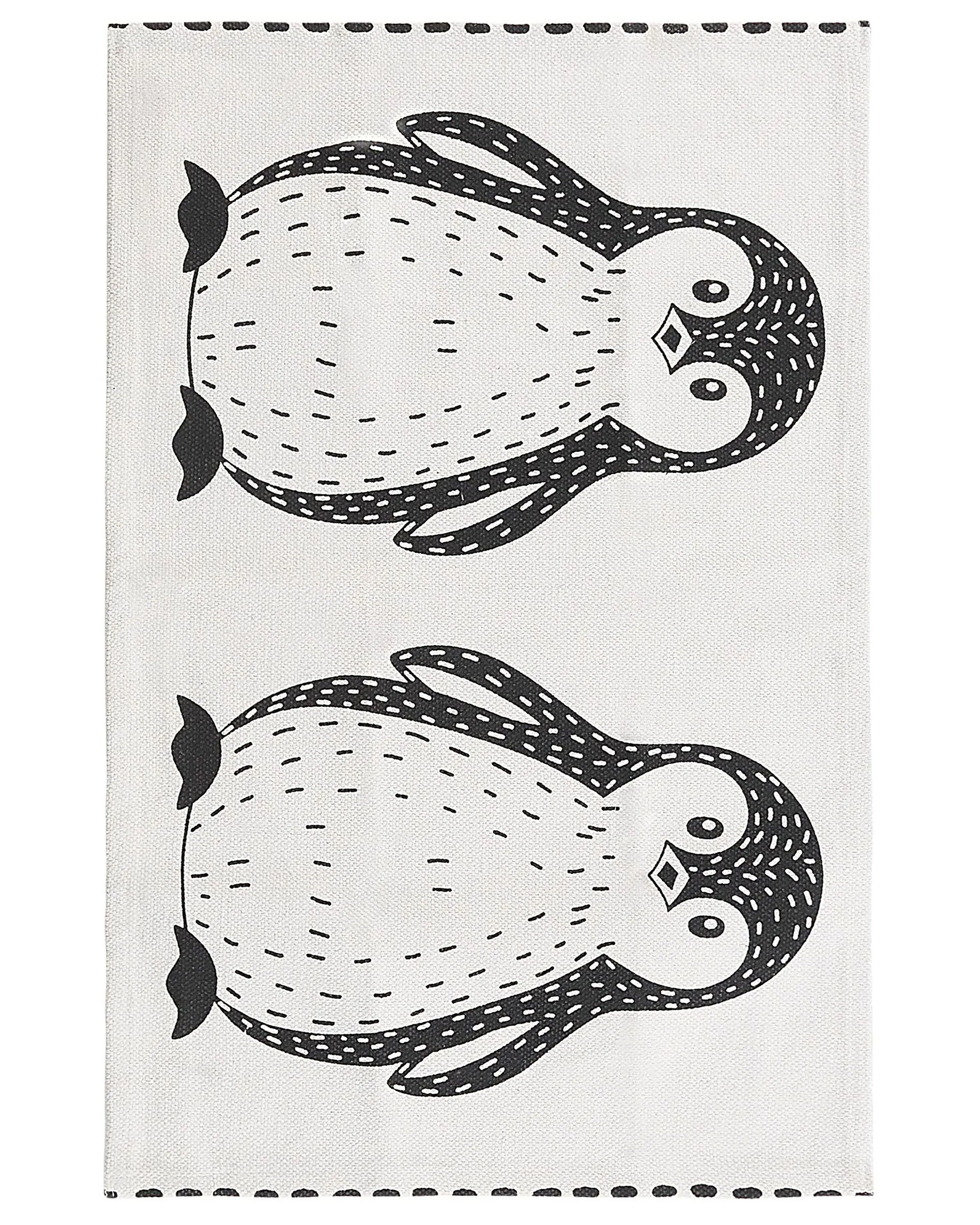 Kids Rug HAJDARABAD White 60 x 90 cm Cotton