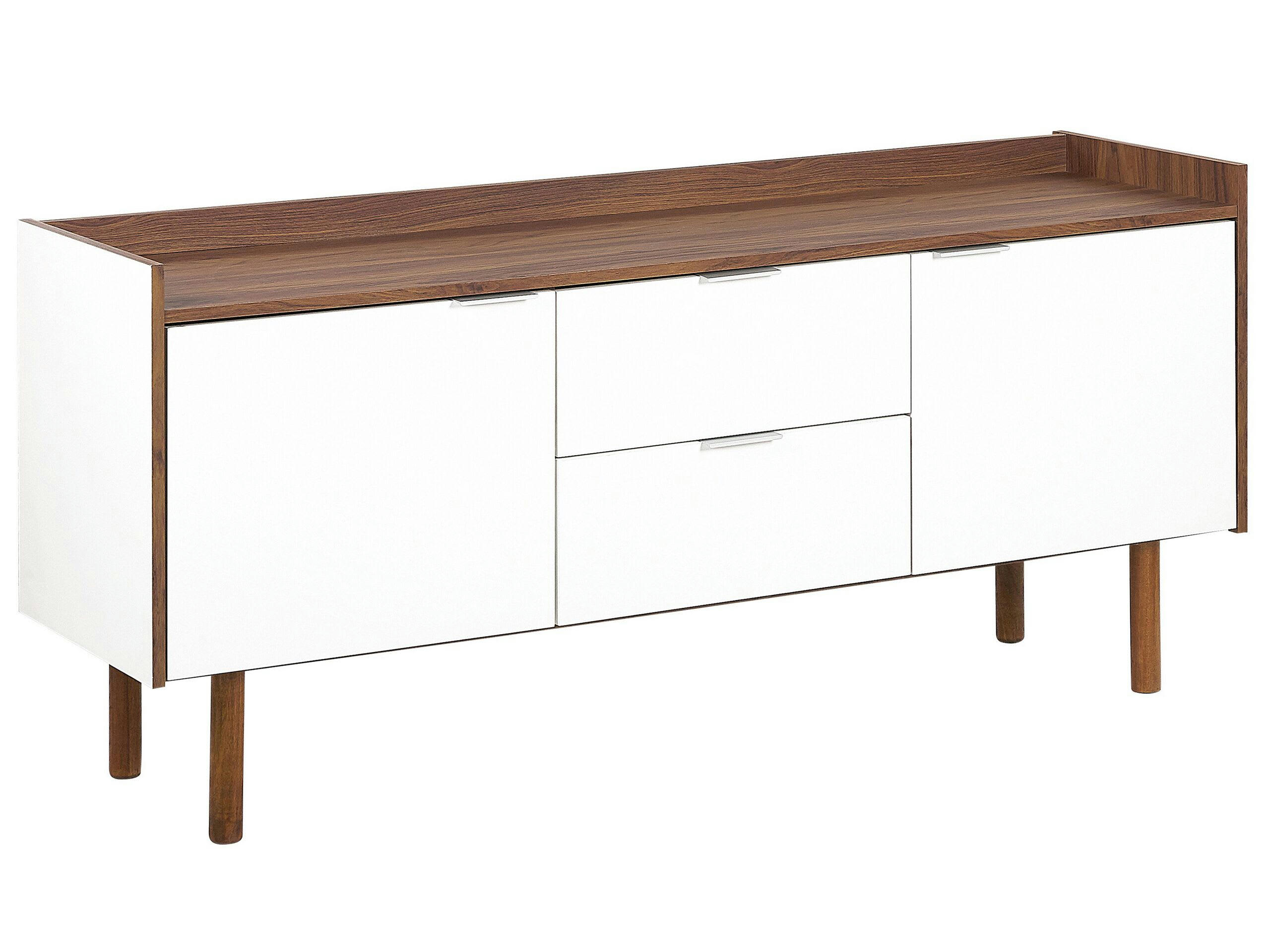 MADERA - Commode blanche et bois foncé