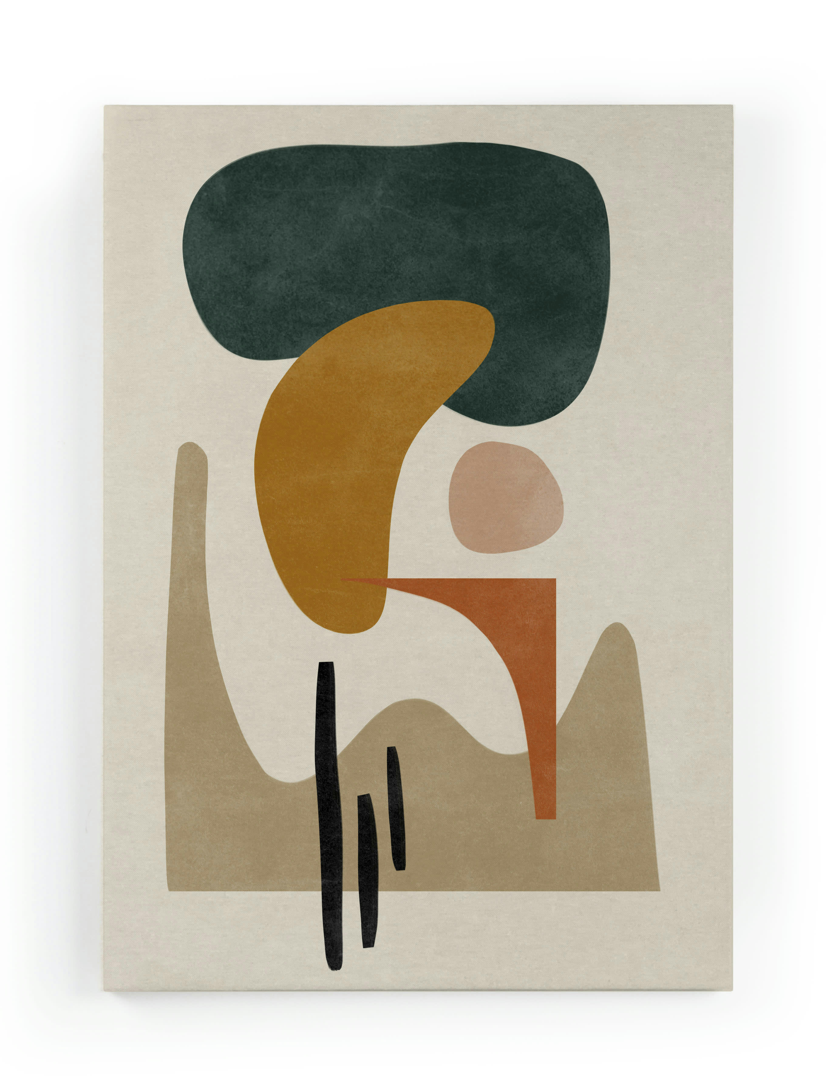 ABSTRACT SUNSET - Peinture sur toile 60x40 imprimé HD Coucher de soleil abstrait