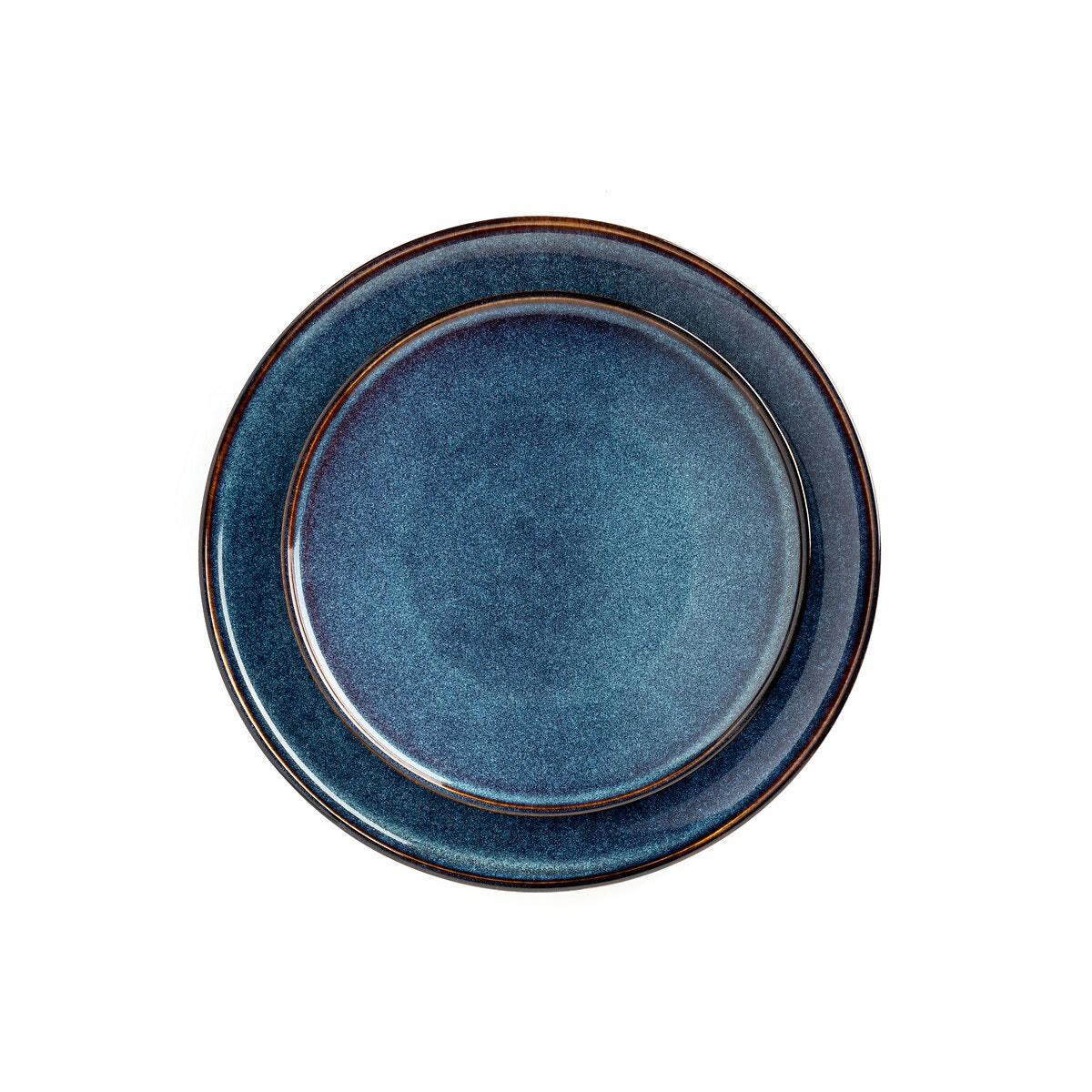 Lot de 6 assiettes plates en grès, Onda