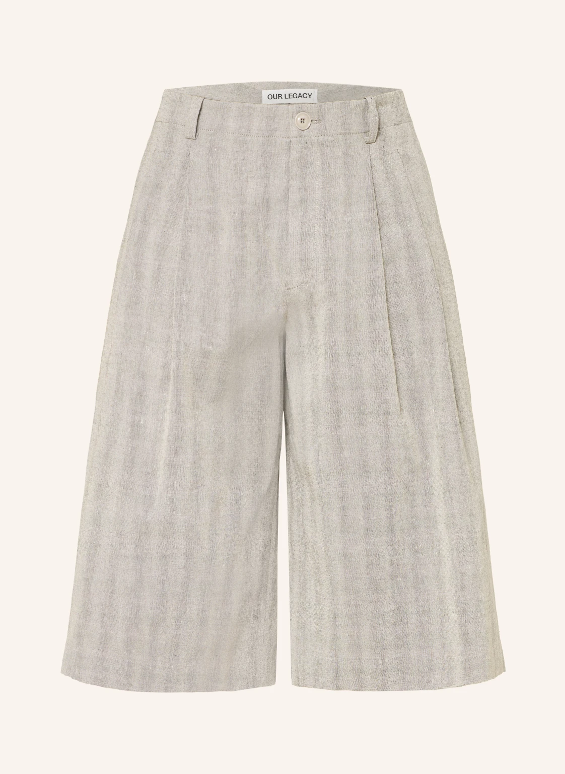 OUR LEGACY Shorts SPLIT mit Leinen