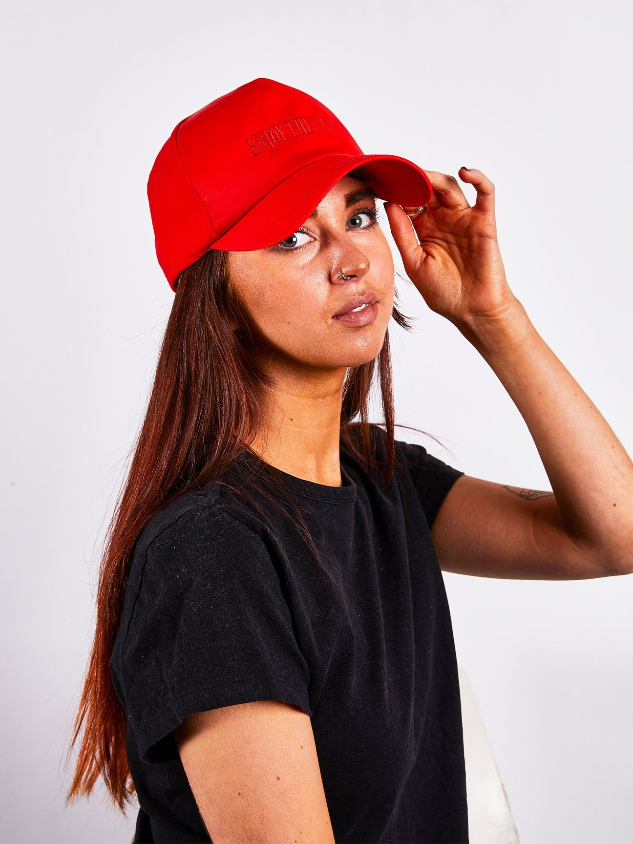 SVNX Embroidered Baseball Cap in Setting Sun