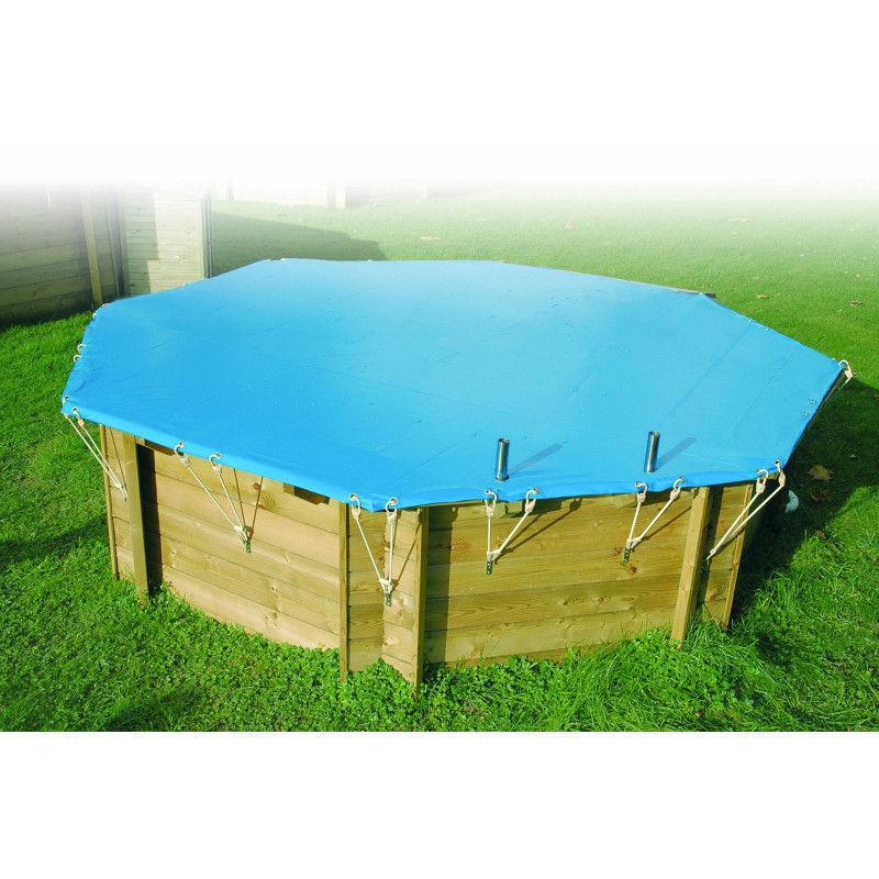Bâche de sécurité pour piscine hexagonale Ø 4,3 m UBBINK