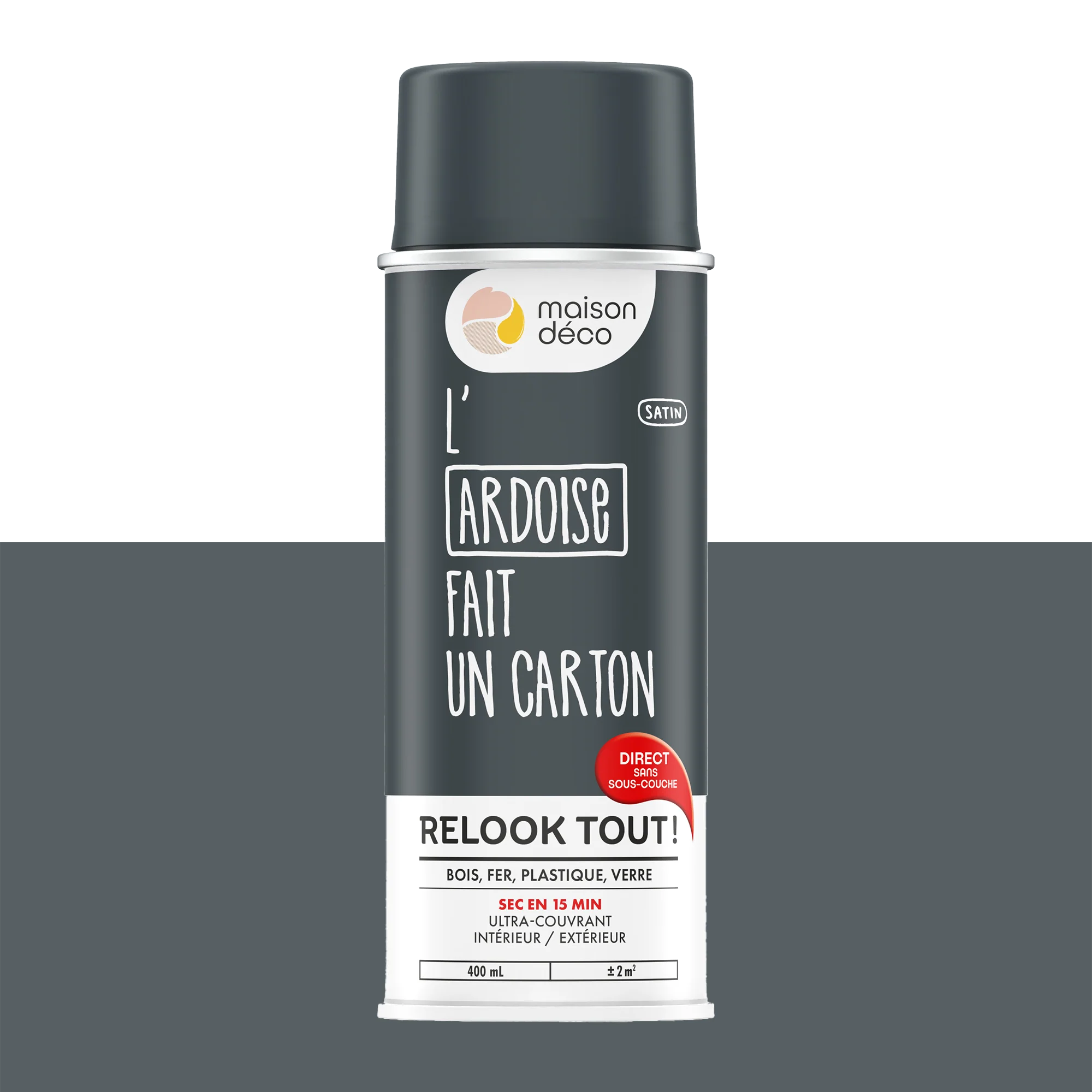 Relook tout aérosol Peinture Bombe de peinture ardoise Satiné 0,4 L
