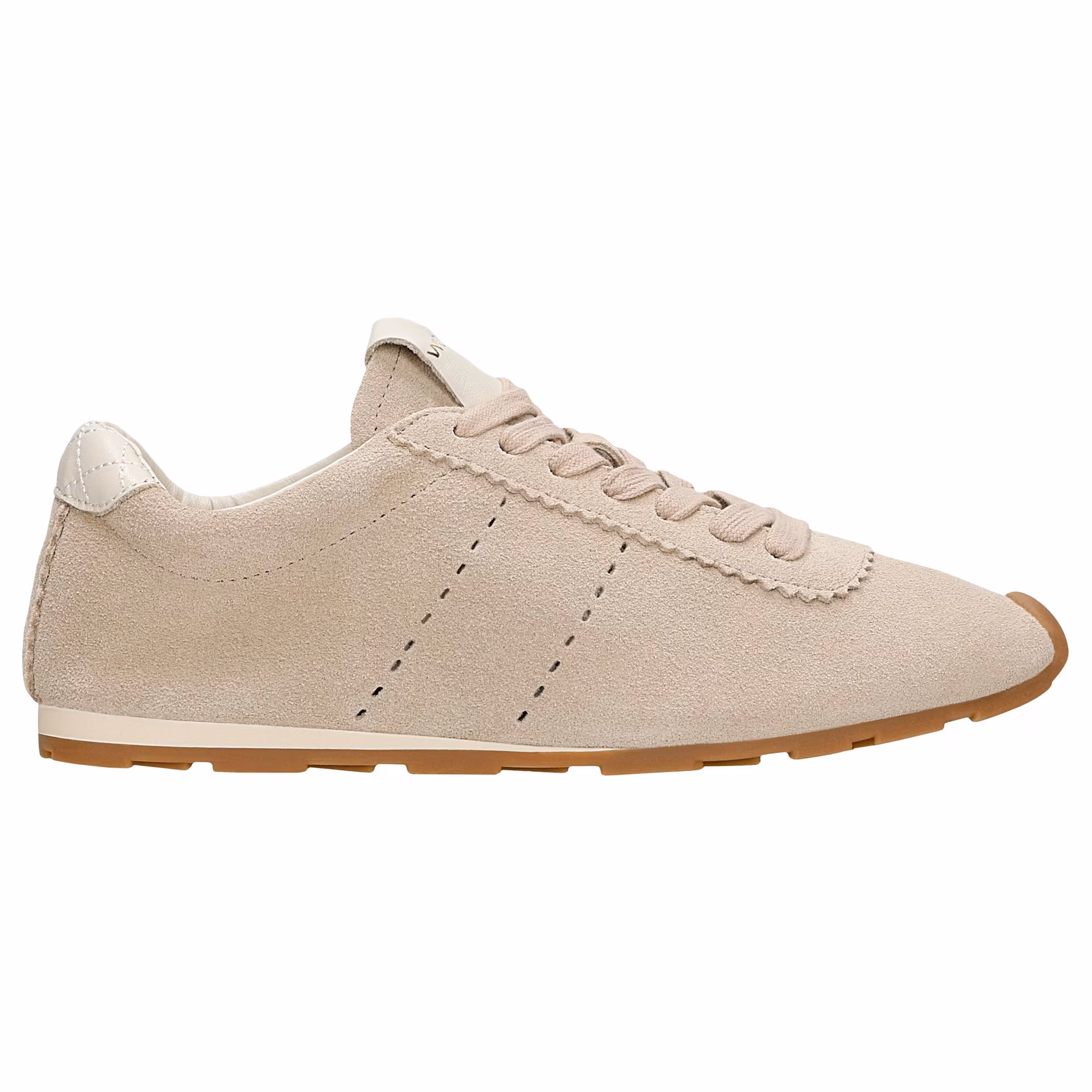 Beżowe sneakersy na cienkiej podeszwie