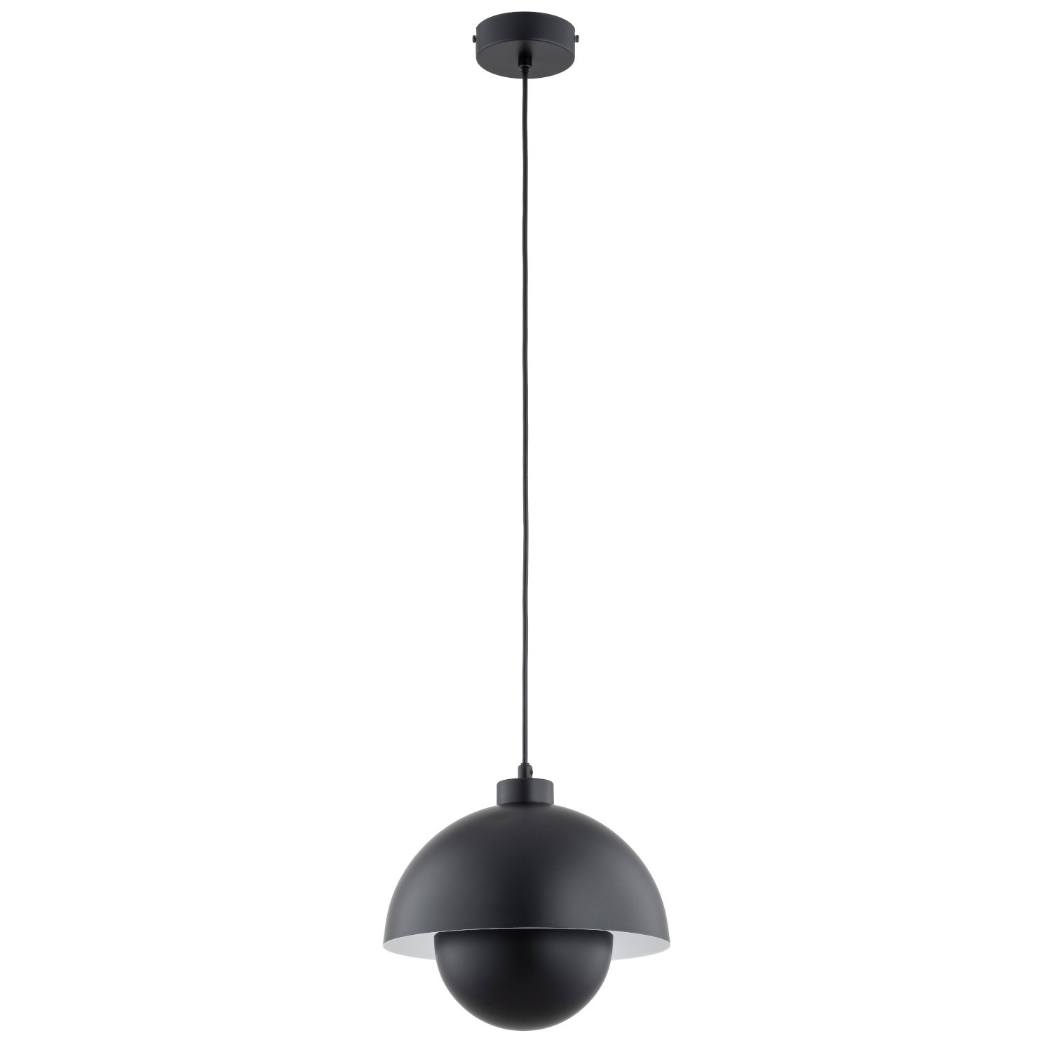Lampa wisząca czarno-biała KUGER 1xE27x15W wym: 85x27x27 cm Alfa