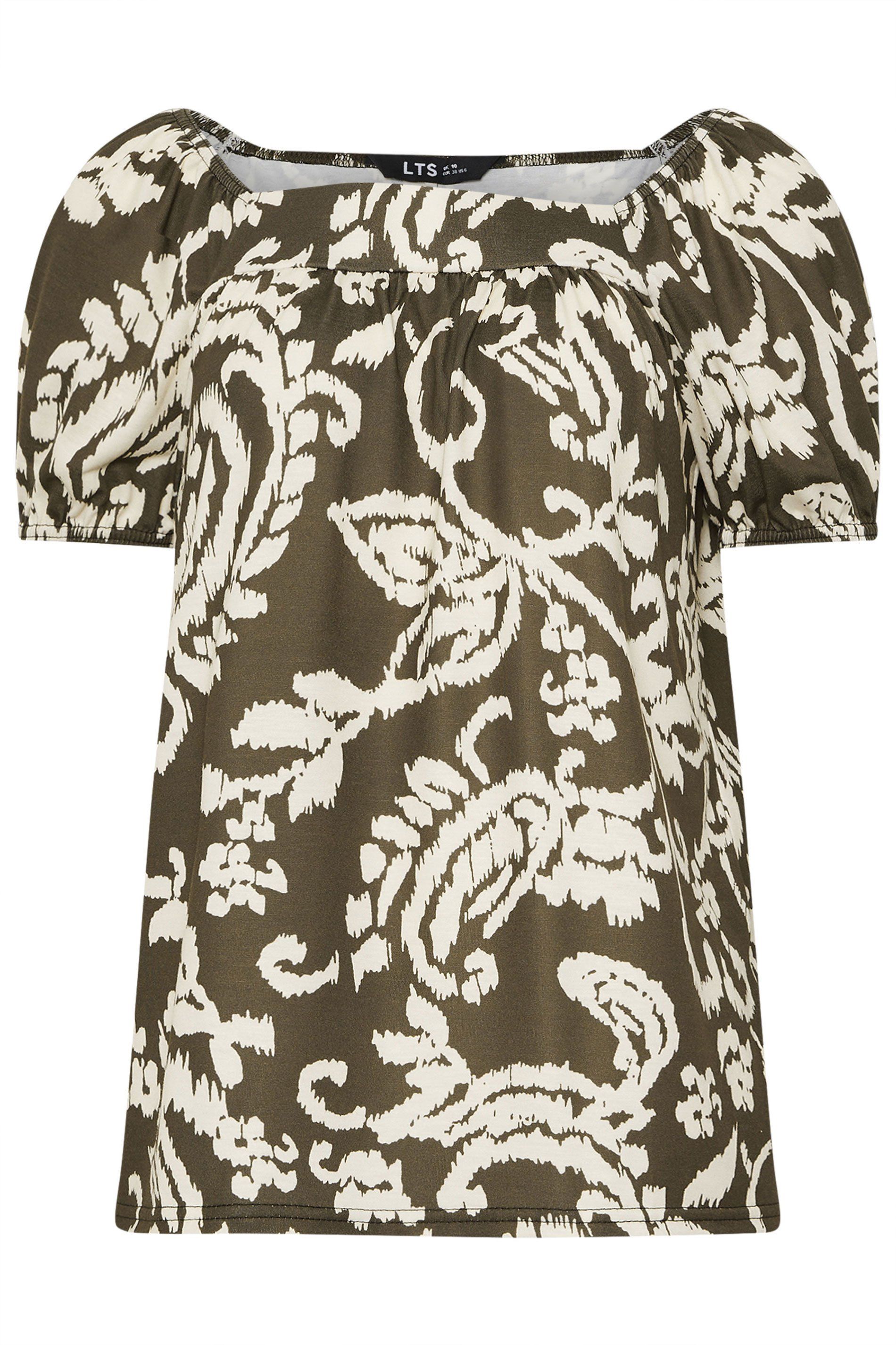 Long Tall Sally Tall Paisley Square Neck Top