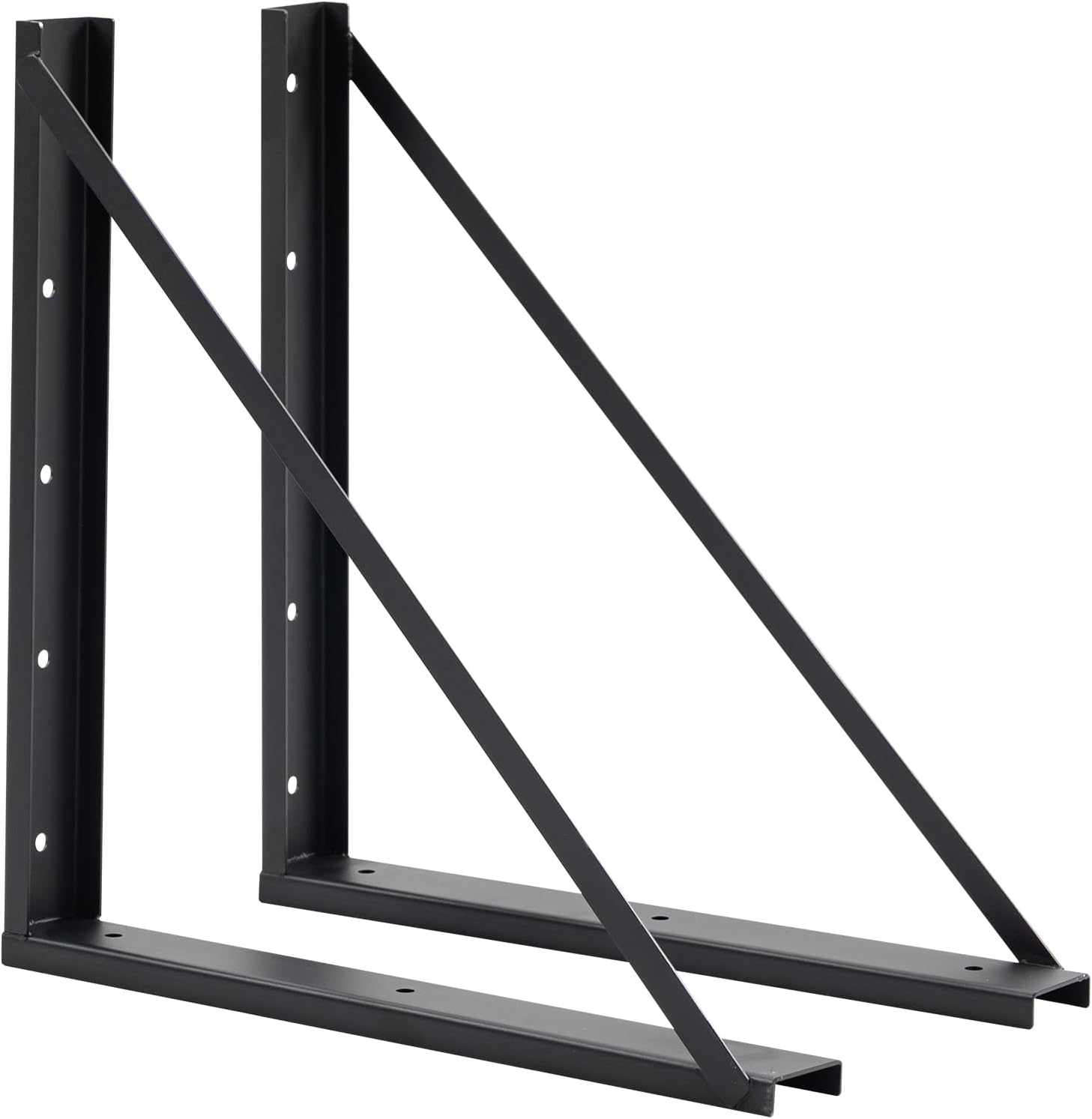 Colinktool Underbody Steel Mounting Brackets,18 x 18 Inch Truck Tool Box Mounting Kit, with Screws Spacers and Sleeves - 2 PCS