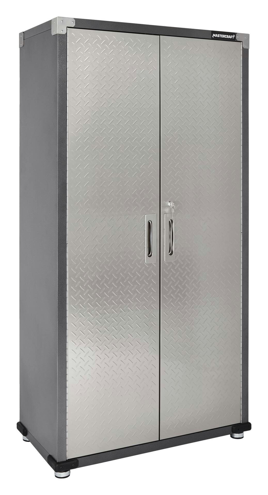 Mastercraft 2-Door Tall Cabinet with 3 Adjustable Shelves, Diamond Series, 36 x 18 x 72-in