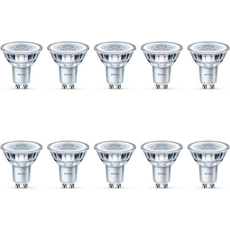 Philips 50W LED GU10 Light Bulb - 10 Pack