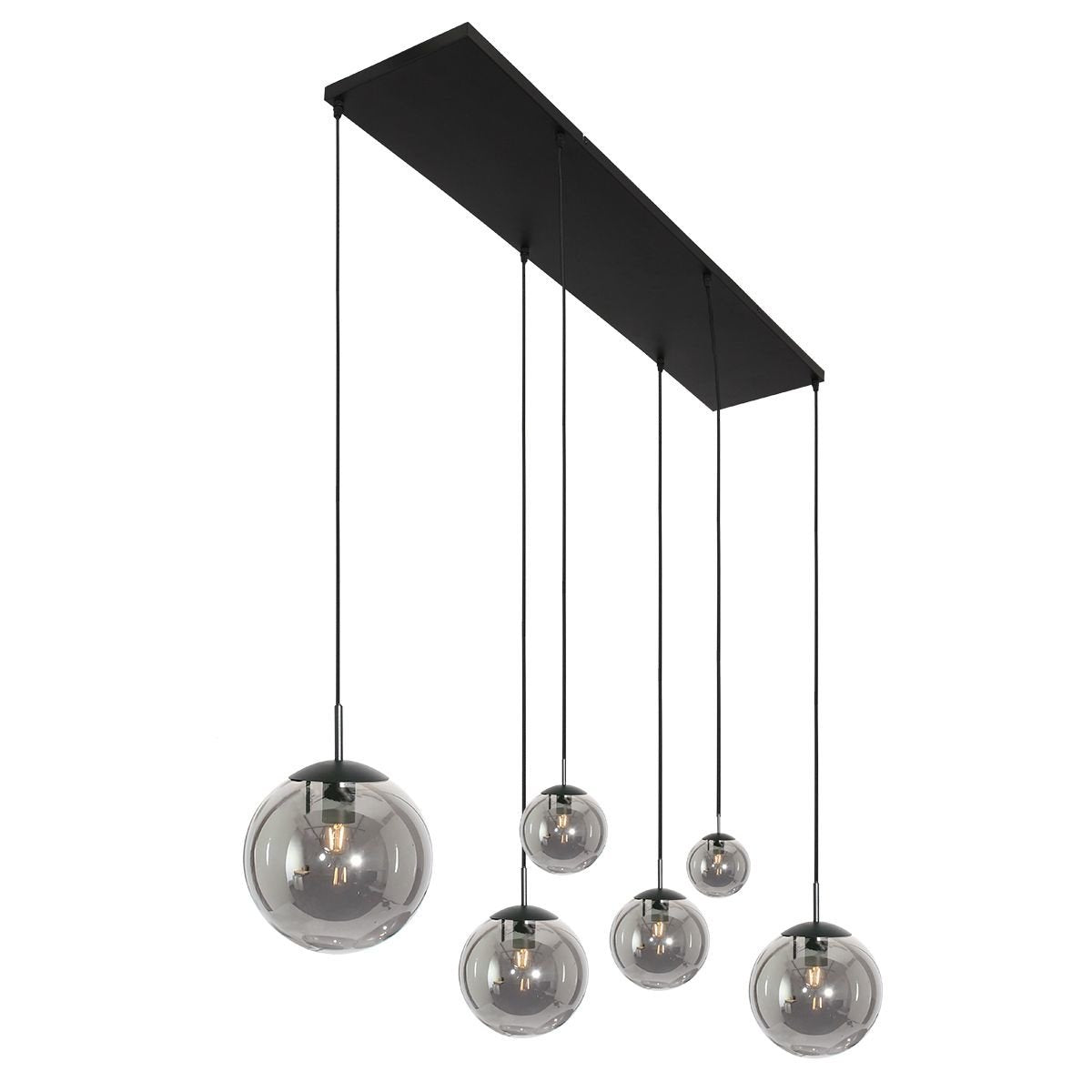 Steinhauer hanglamp bollique - 6 lichts - 120 x 160  cm - zwart
